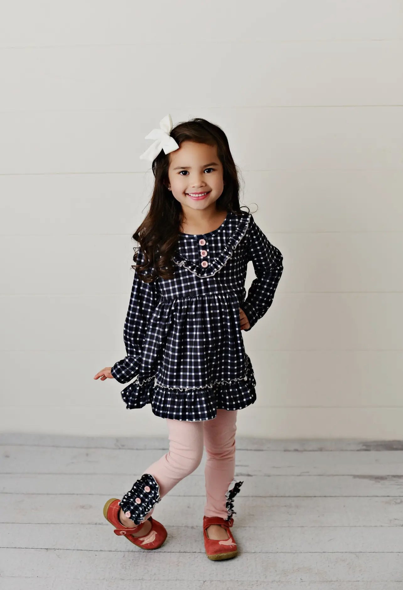 Navy Gingham Pant set