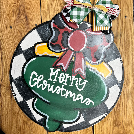 Merry Christmas Ornament Door Hanger