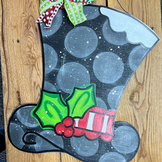 Frosty Hat Door Hanger