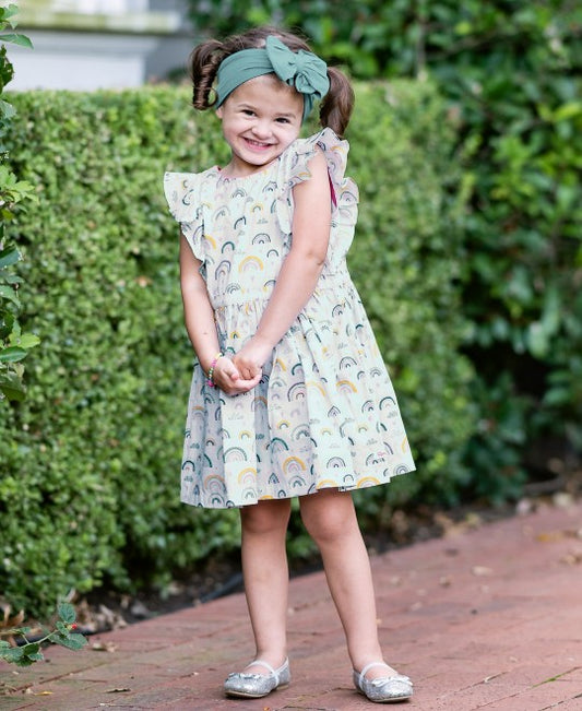 Chasing Rainbows Butterfly Sleeve Dress