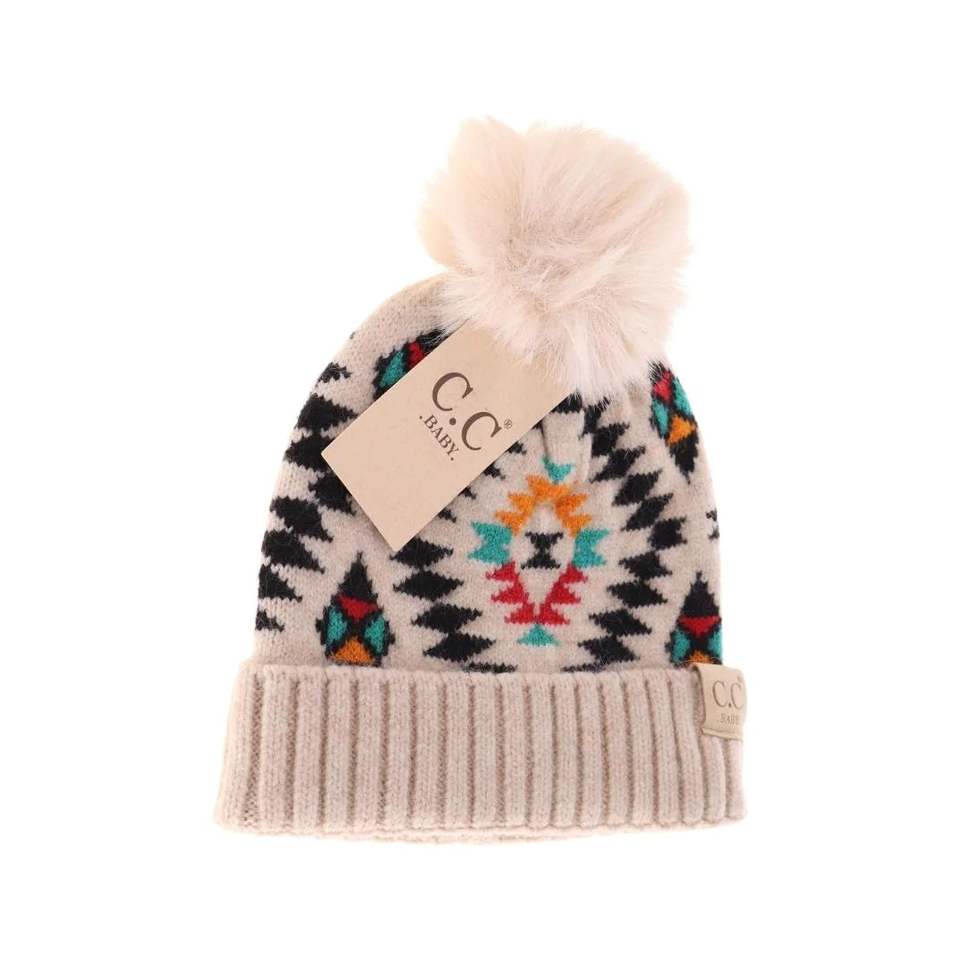 BABY Aztec Patterned Faux Fur
