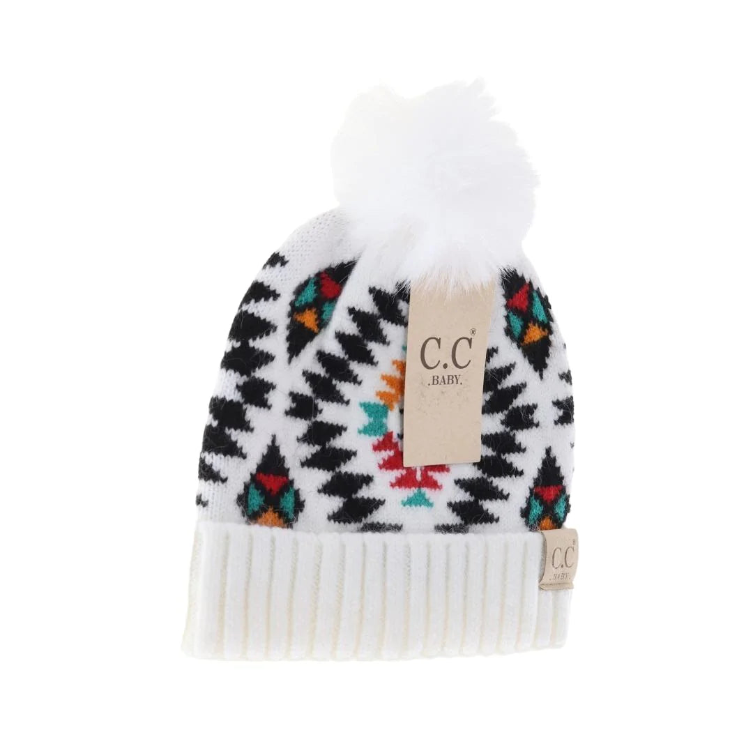BABY Aztec Patterned Faux Fur