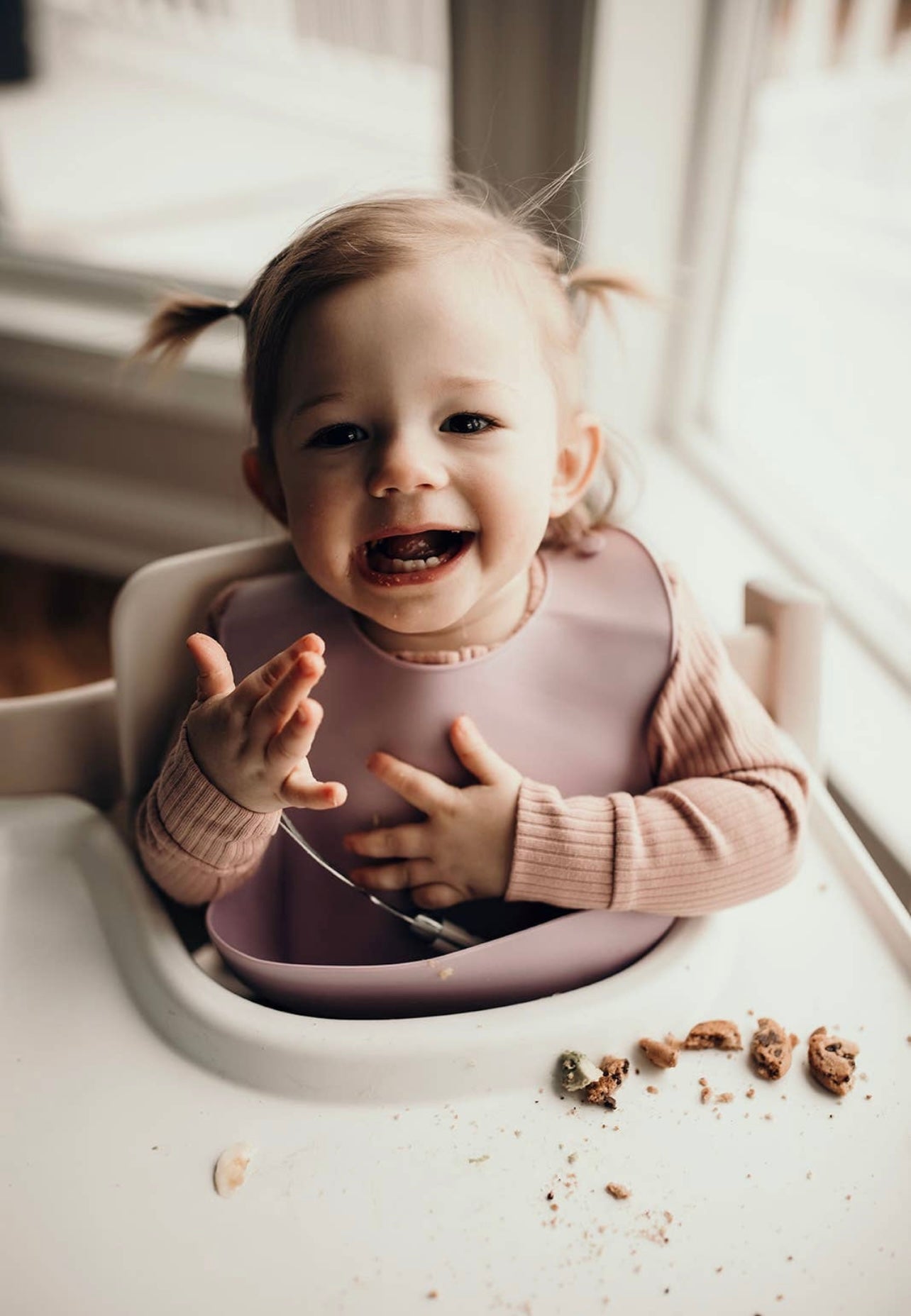 Modern All Silicone Bib: Lilac