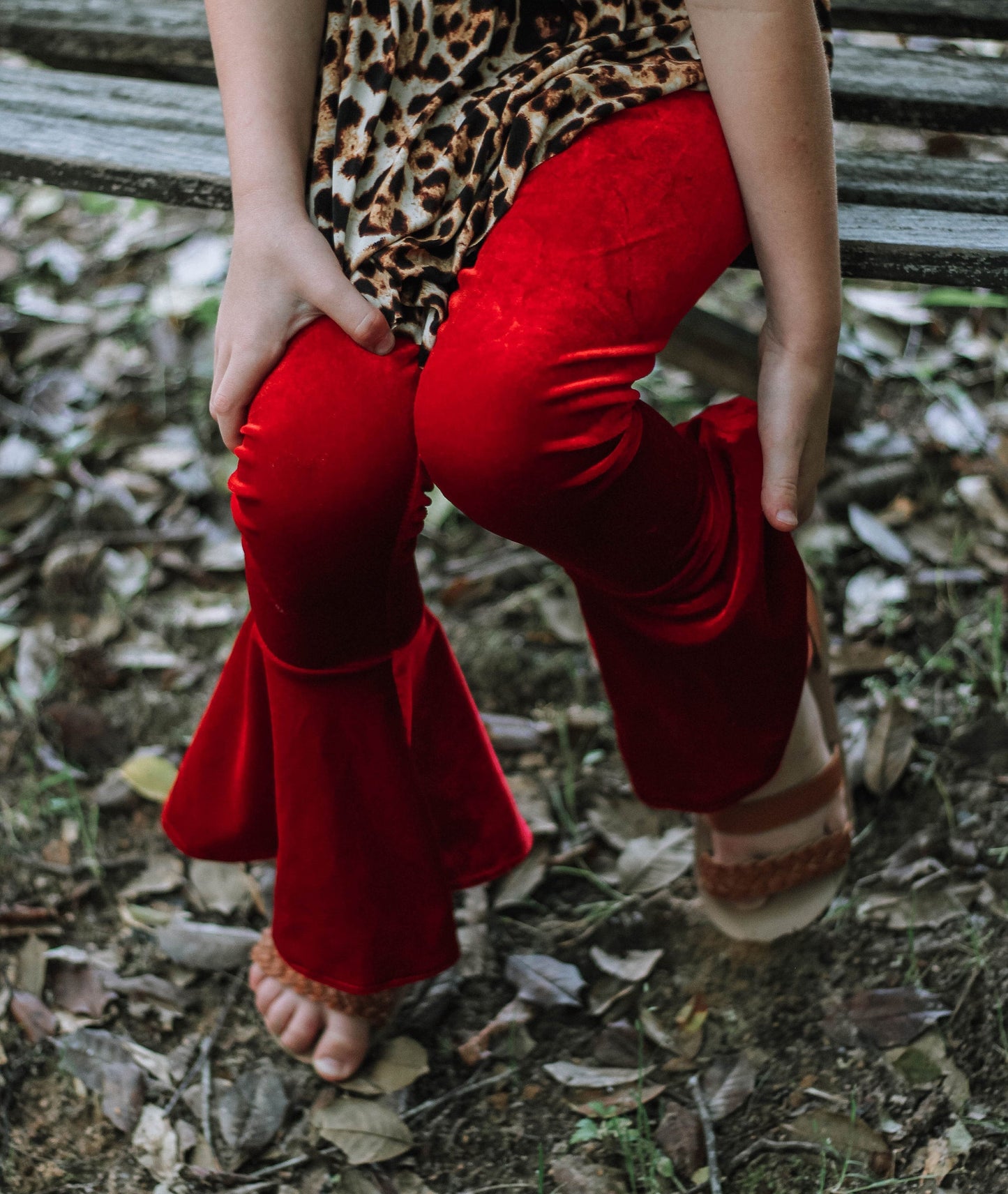 Red Velvet Bell Pant