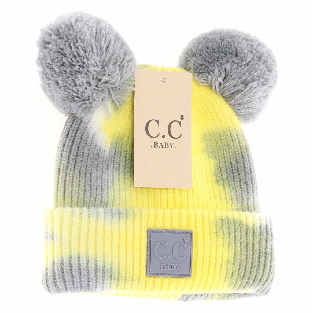 C.C Beanie: Baby Tie Dye Lemon/Grey