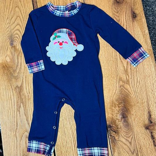 Plaid Santa Romper