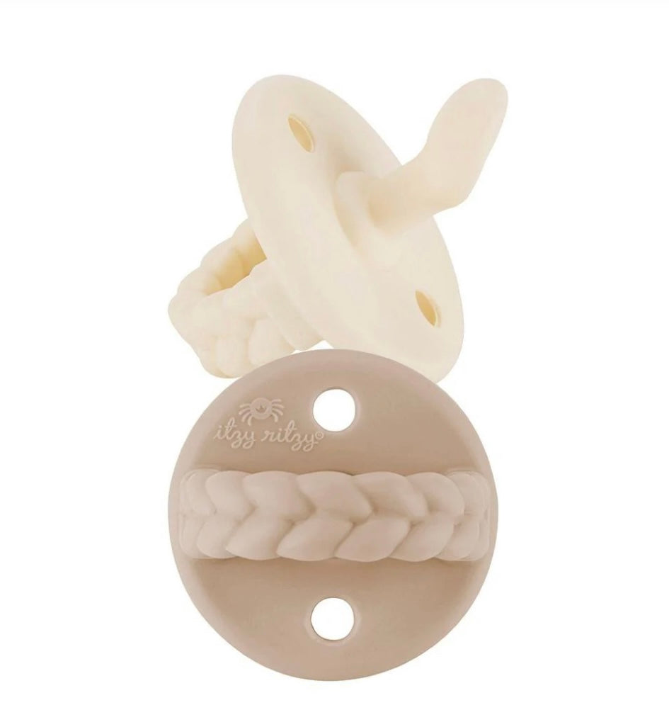 Sweetie Soother™ Orthodontic Silicone Pacifier 6-18M Toast & Buttercream