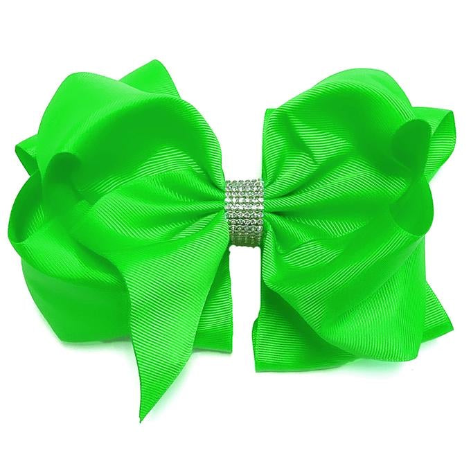 Acid Green Double Bling Bow