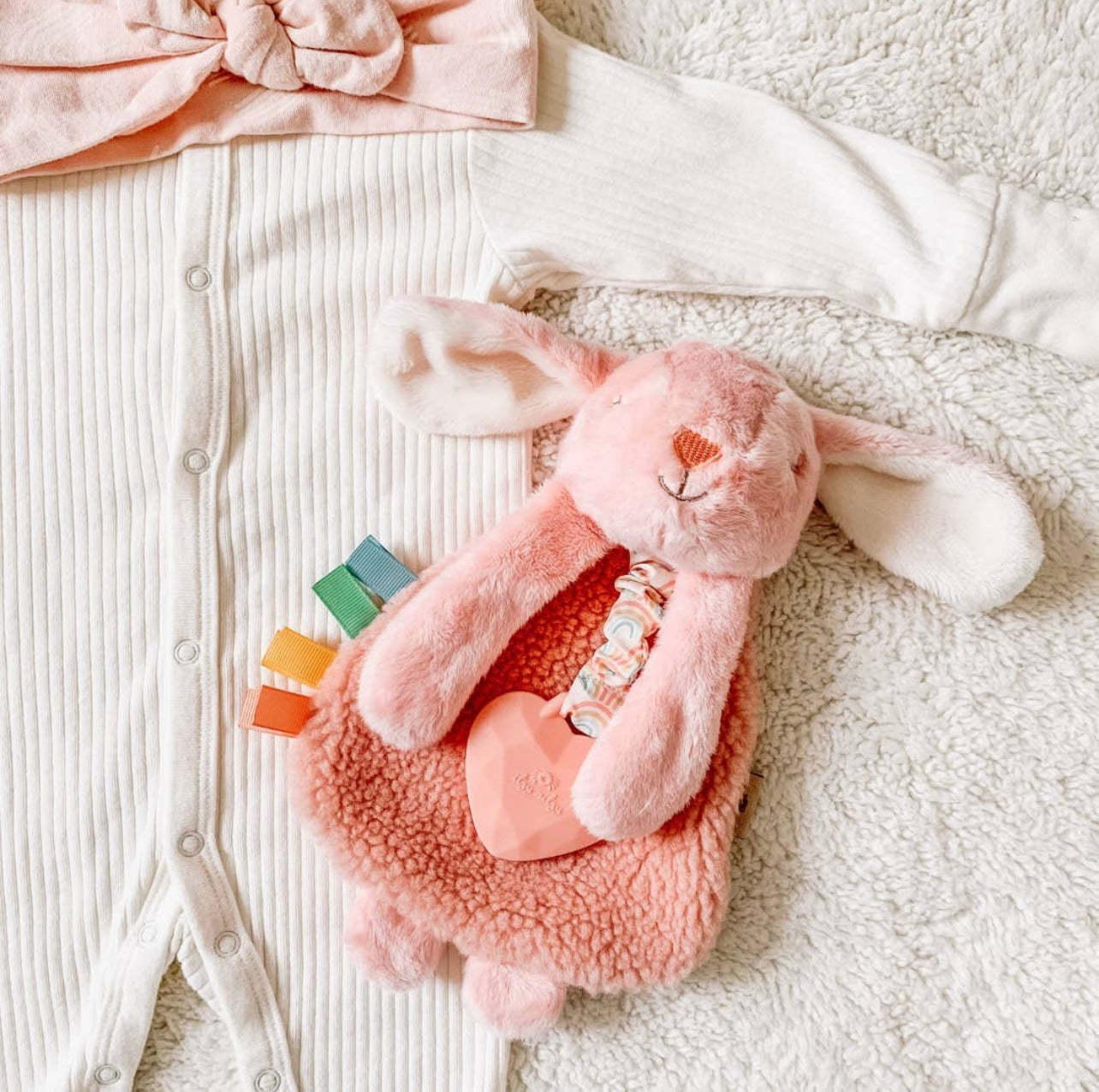 Itzy Love Bunny Plush with Teether Toy