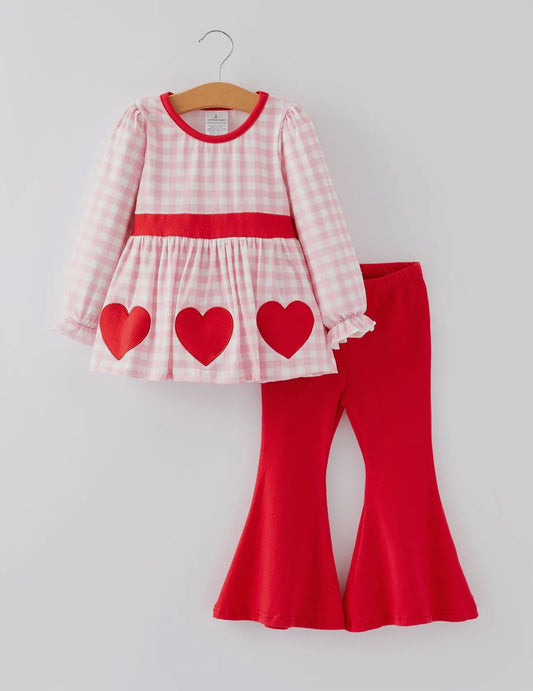 Appliqué Valentine Hearts Pant set