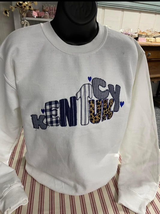 Plus Size Embroidered Kentucky Sweatshirt