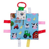 Farm Crinkle Tag Square 8x8 Baby Teach at Home Toy