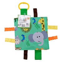 Jungle Zoo Crinkle Tag Square 8x8 Baby Teach @ Home Toy