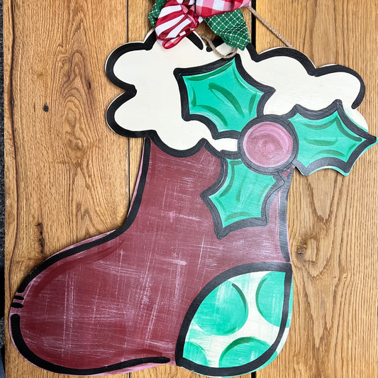 Christmas Stocking Door Hanger