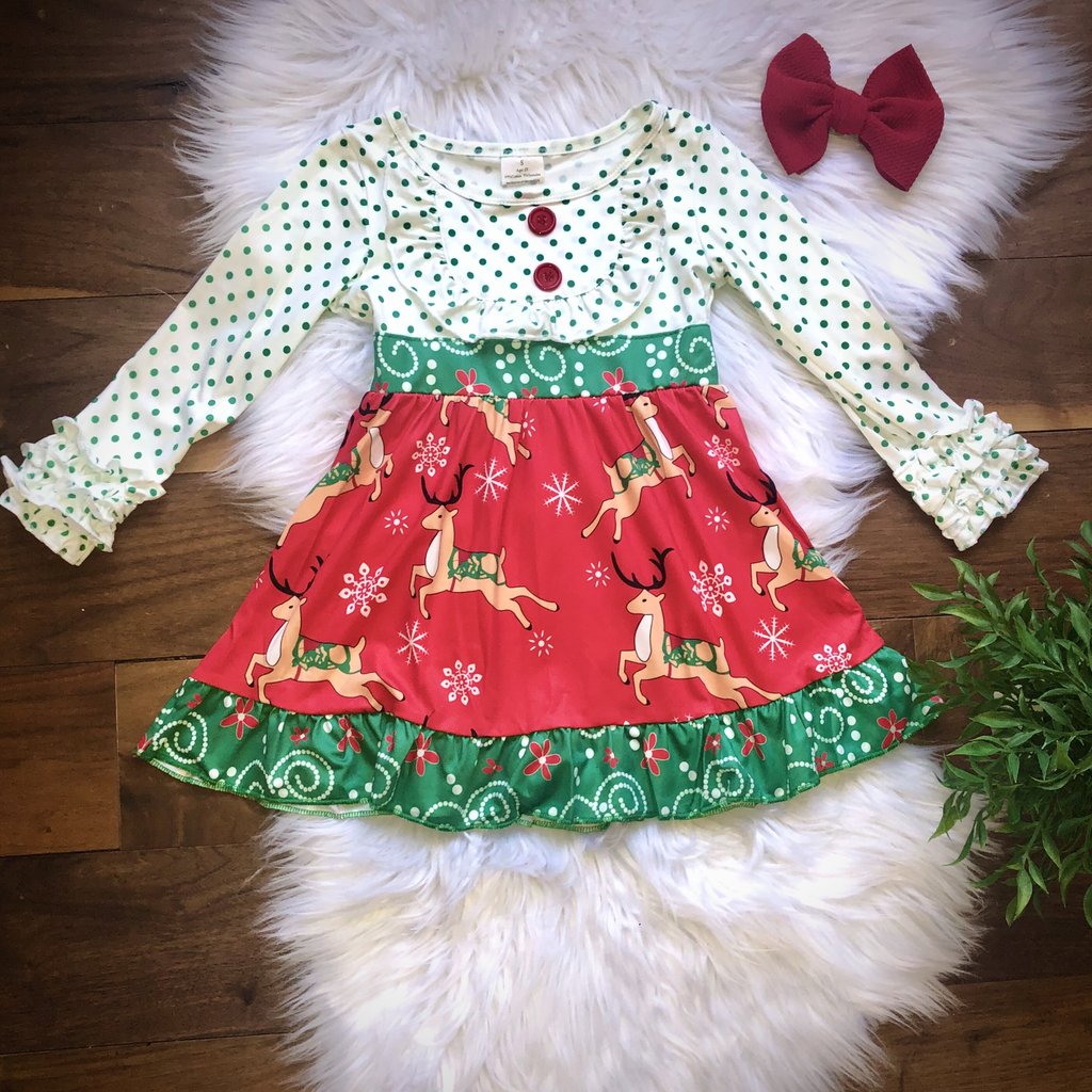 Reindeer Ruffle Dress