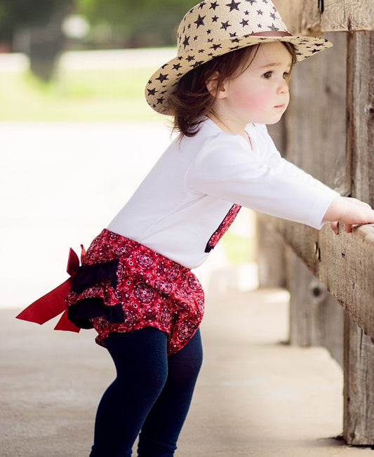 RuffleButts:Navy FootlessTights