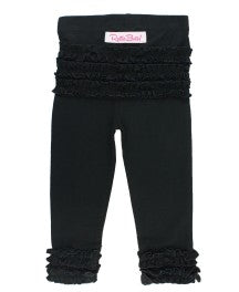 Black Ruffle Leggings