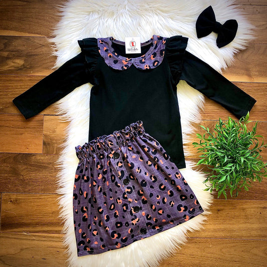 Fancy Leopard Skirt set