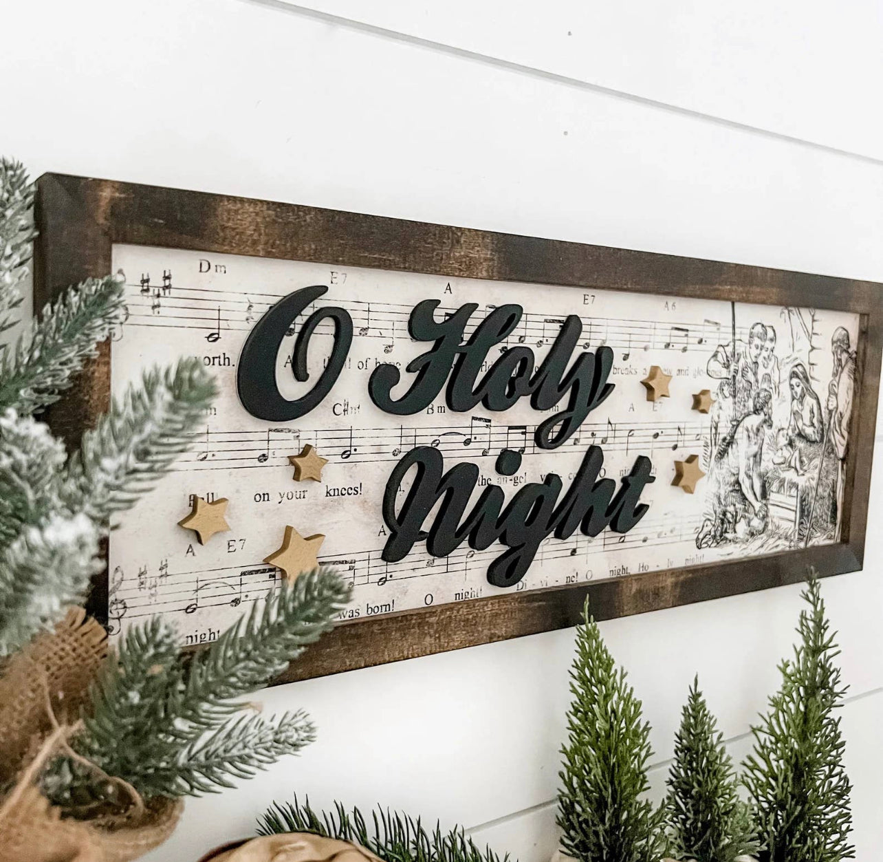 O Holy Night CHRISTMAS Sign