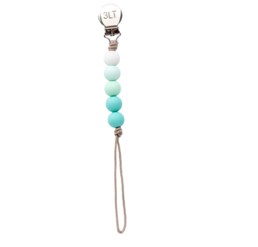 Caribbean Blue Pacifier Clip