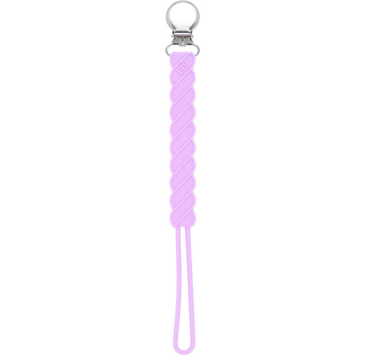 Twist Silicone Paci Clip: Lavender