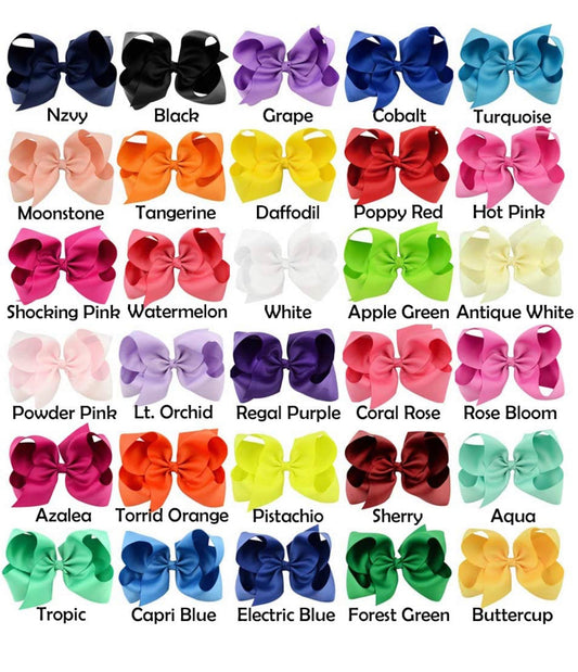 6”Bow Assorted colors