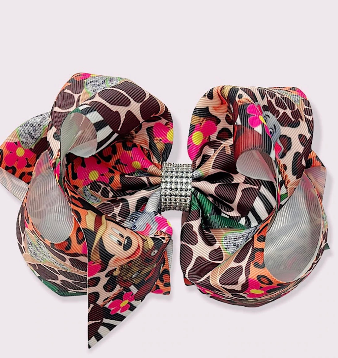 Safari Mickey Bling Bow