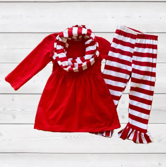 Red Stripes 3-piece Pant set