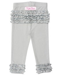 Grey Ruffled Leggings