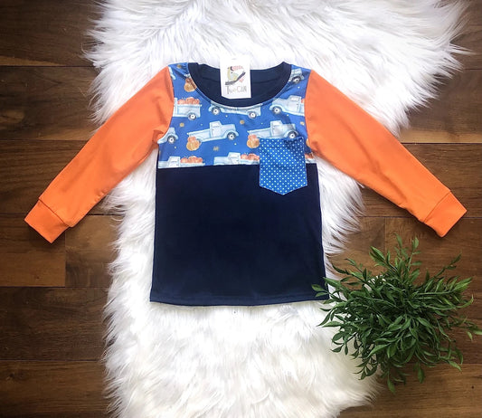Pumpkin Truck Pocket tee