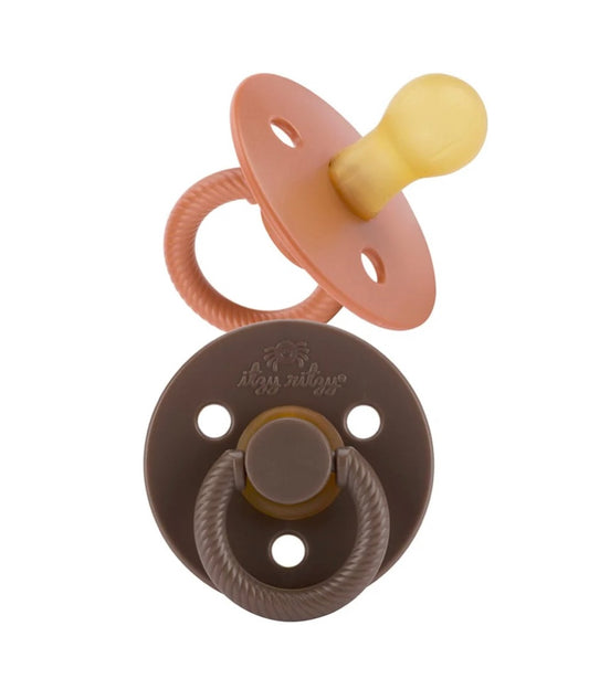 Itzy Soother™ Natural Rubber Pacifier - 0-6M Chocolate & Caramel