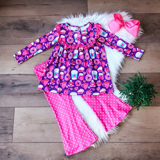 Latte Love Boot cut Pant set