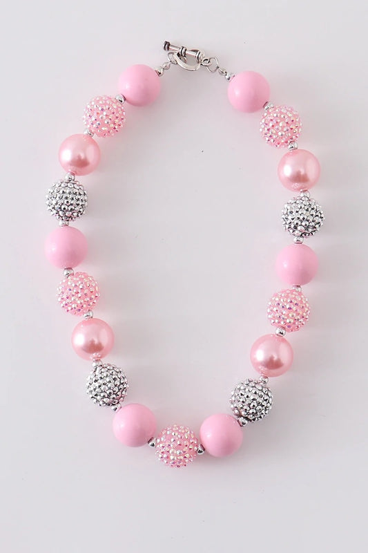 Pink & Silver Bubble Necklace