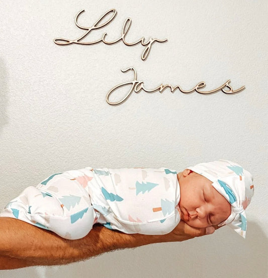 Cutie Cocoon™ - Baby Cocoon & Hat Set: On Cloud Pine