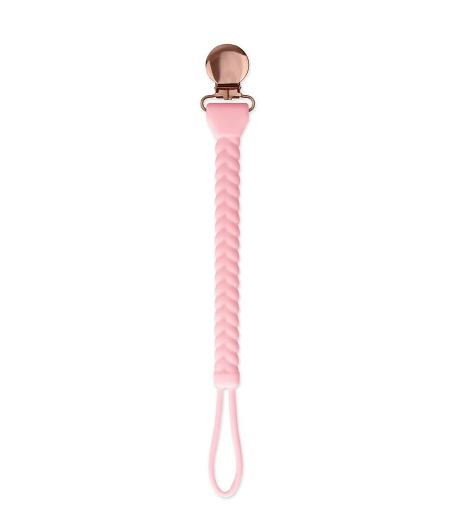 Sweetie Strap™ - Braided Pacifier Clip Pink