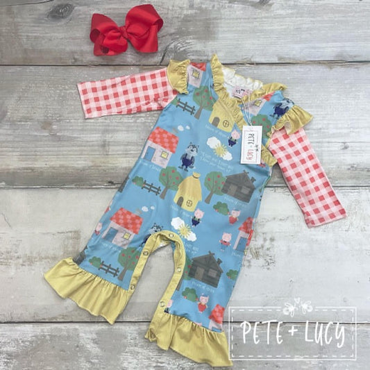 Three Little Piggies Romper