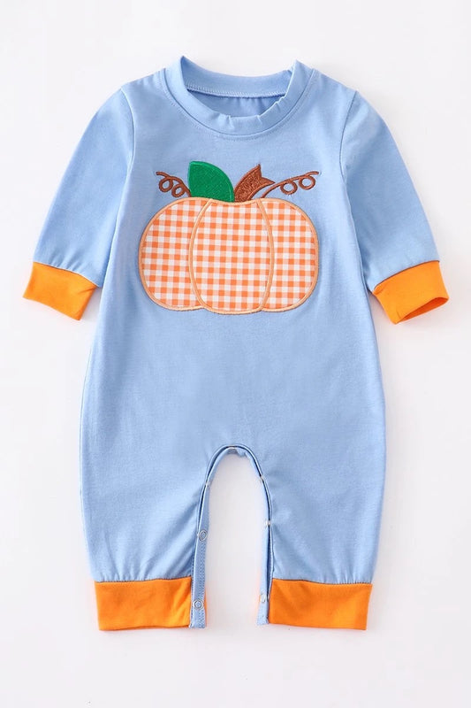 Gingham Pumpkin Romper